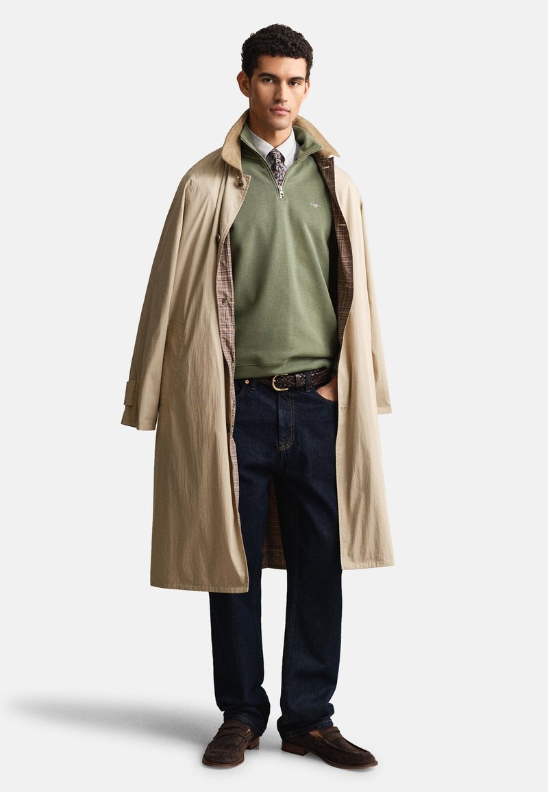 GANT REG SHIELD HALF ZIP - Mikina - dry herb green