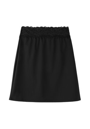 Stradivarius, MIDI SKIRT WITH LACE WAISTBAND - Jupe crayon - black