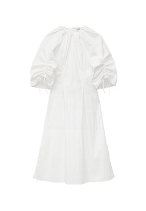 & OTHER STORIES, & OTHER STORIES SCULPTURAL DRAWSTRING MIDI DRESS - Jurk - white