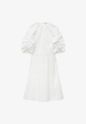& OTHER STORIES, & OTHER STORIES SCULPTURAL DRAWSTRING MIDI DRESS - Jurk - white