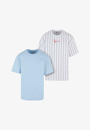 2-PACK - Basic póló - white light blue