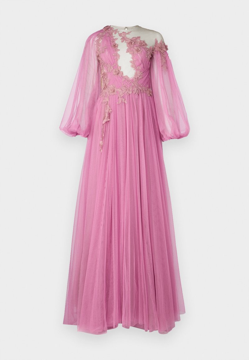 Robe Marchesa Notte Maxi Dentelle Brodée - Bleu/rose - Taille 2/4 - Neuve Avec étiquettes