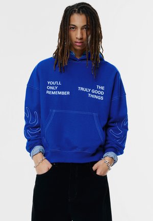 PULL&BEAR WITH CONTRAST SEAMS  - Felpa con cappuccio - royal blue
