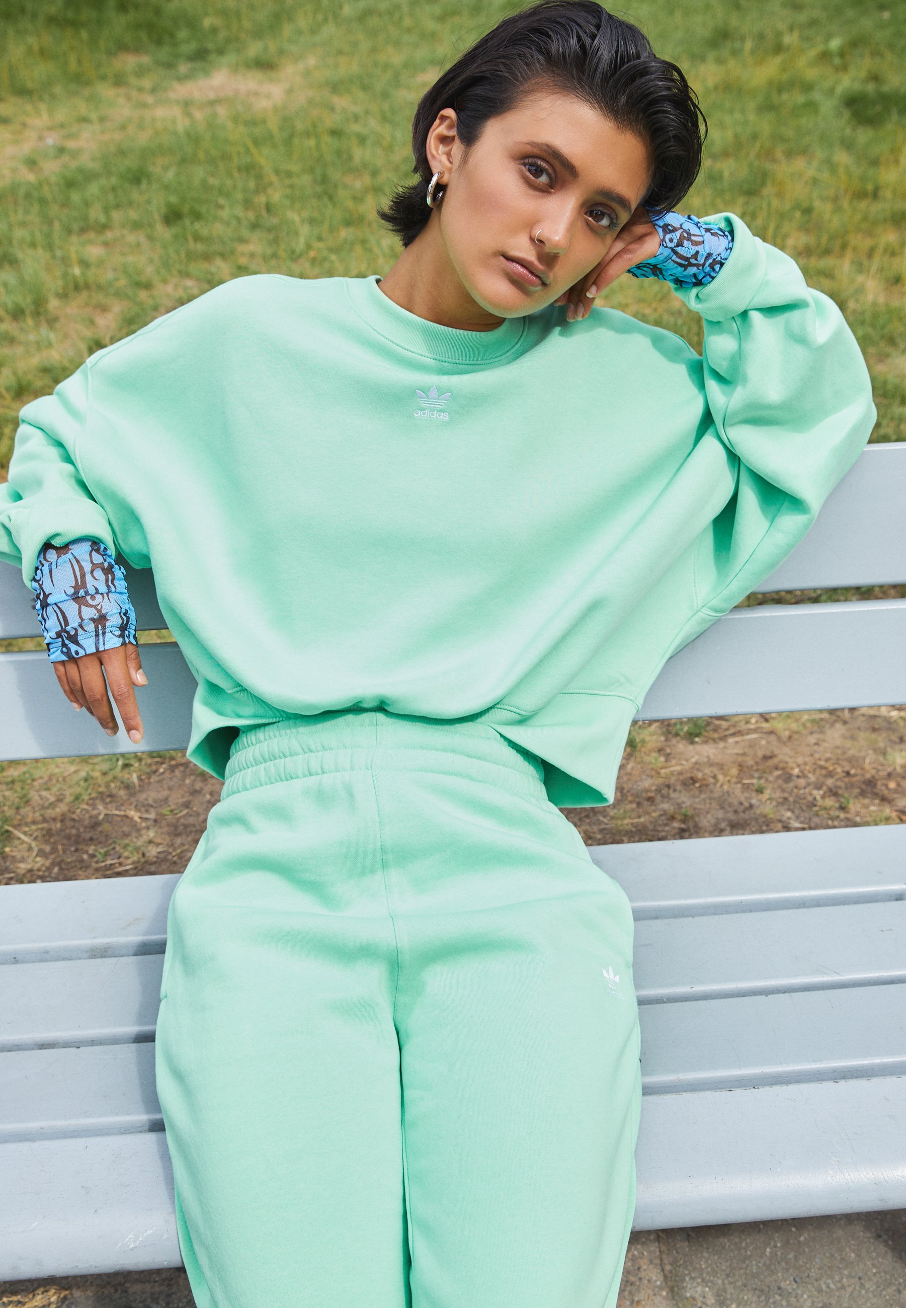 Adidas originals sweatshirt mint Clearance