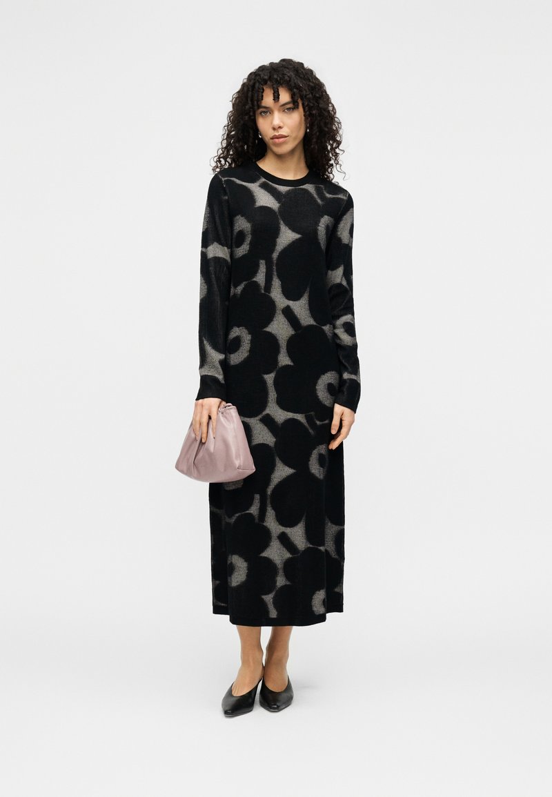 Marimekko LAATIA UNIKKO KNITTED DRESS - Jumper dress - black/light pink/ black - Zalando.ie