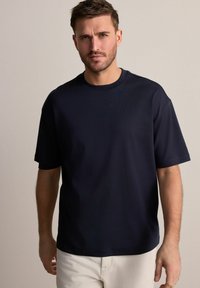 Next - REGULAR FIT - HEAVYWEIGHT CREW NECK - Basic T-shirt - navy Thumbnail Image 1