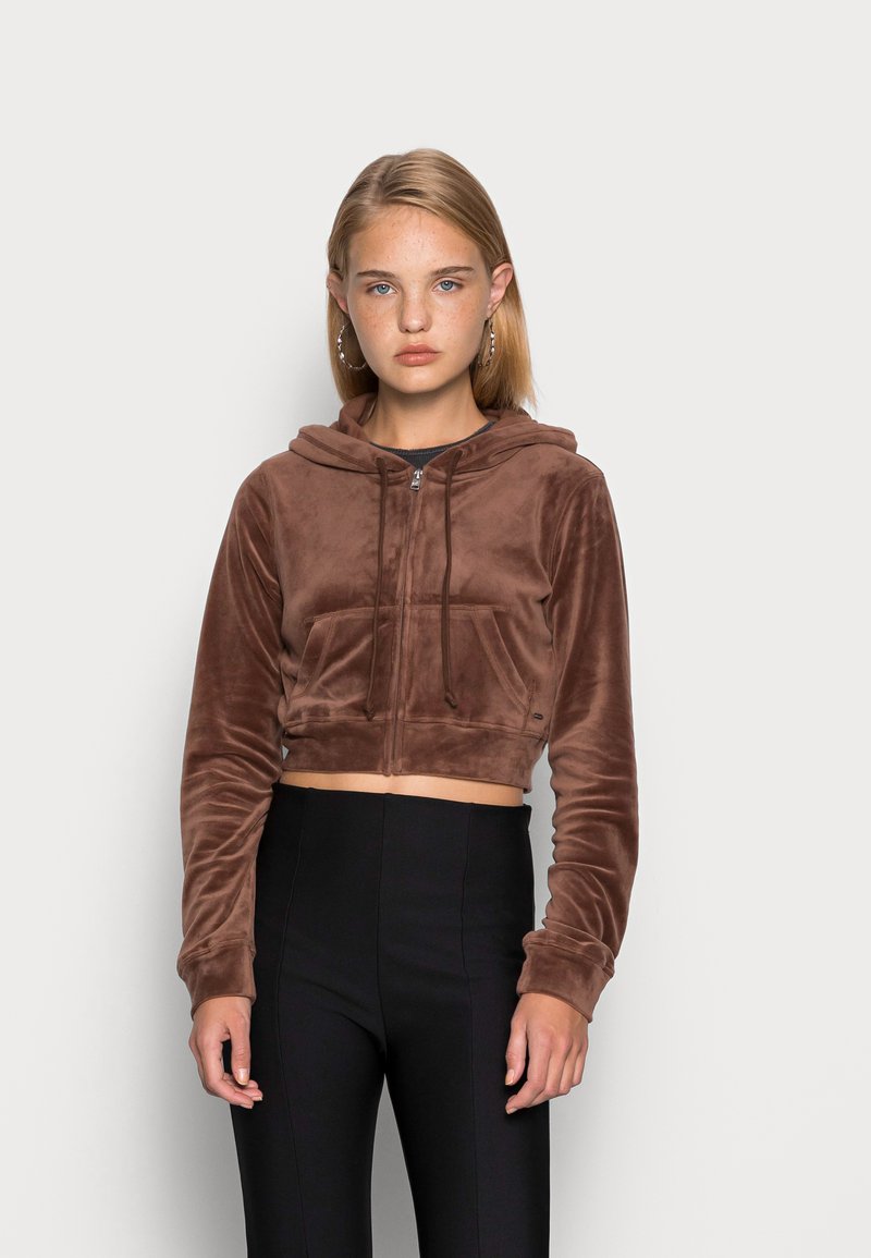 Hollister Co. Camisola com fecho - brown