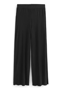 PLISSÉ WIDE  - Stoffhose - black