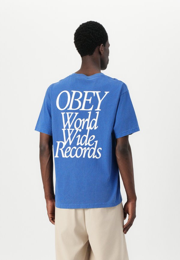 WORLDWIDE RECORDS UNISEX - Print T-shirt - electric indigo3