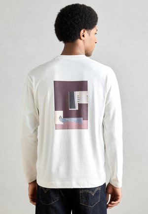 LONG SLEEVE RELAXED FIT SEASONAL BACKPRINT - Top s dlhým rukávom - egg white