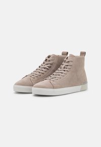 Calvin Klein TOP LACE UP  - Sapatilhas de cano alto - shadow beige