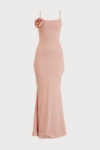 MARY ROSE TIE BACK MAXI - Jersey dress - blush pink
