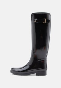 WOMENS REFINED TRIM TALL GLOSS BOOT - Gumene čizme - black