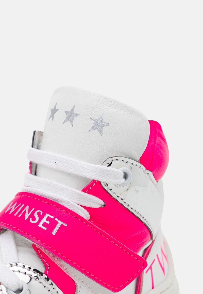 Kinder Sneaker low | TWINSET Sneaker high shock pink/ottico/argento/weiß - FP78426 Kinder Sneaker low | TWINSET Sneaker high shock pink/ottico/argento/weiß - FP78426