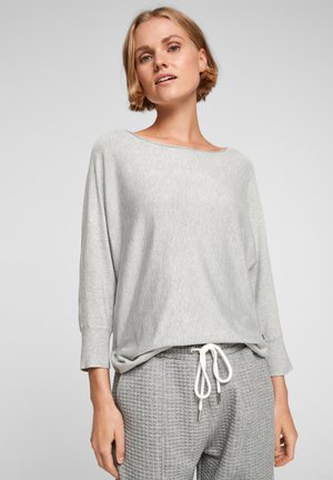 QS MIT FLEDERMAUSÄRMELN - Strickpullover - grey melange