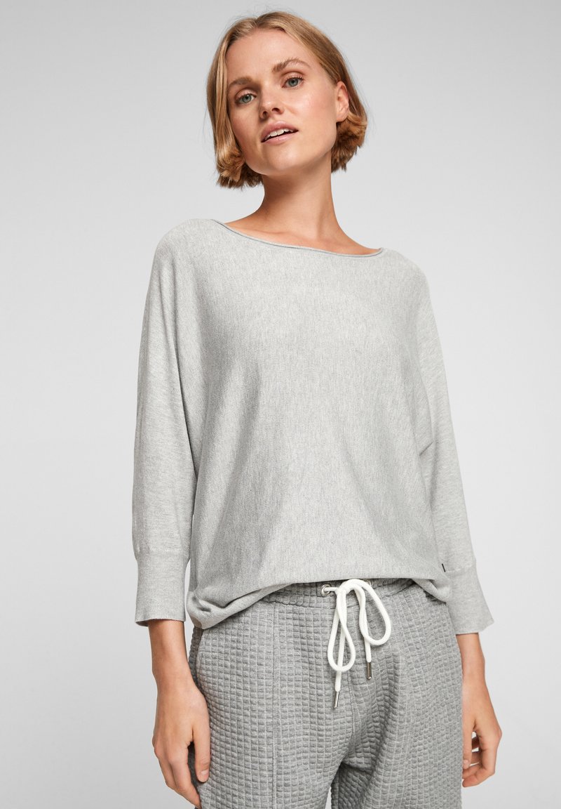 QS MIT FLEDERMAUSÄRMELN - Pullover - grey melange