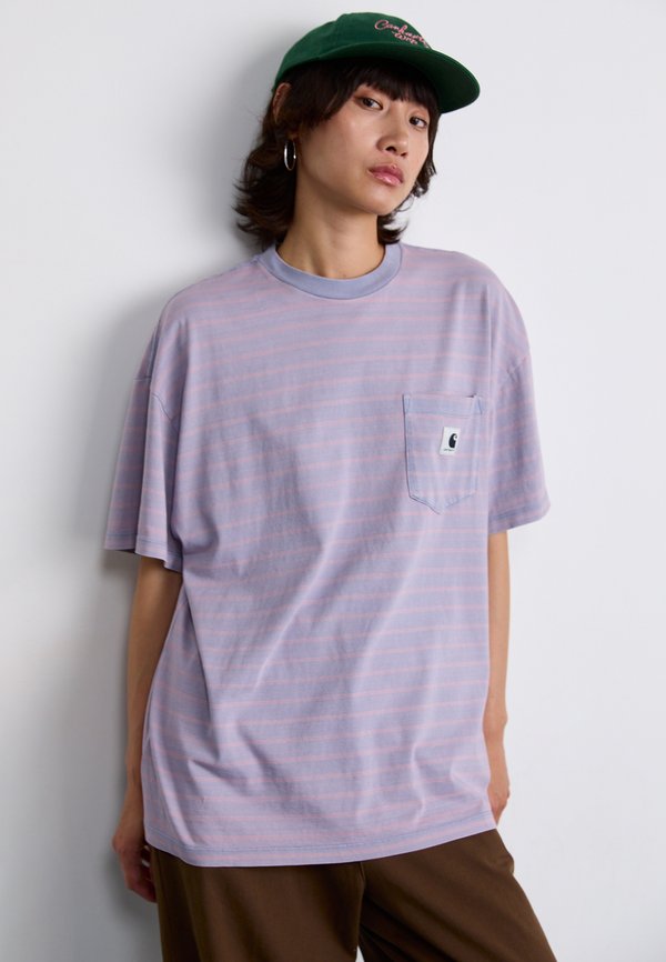 BRODINA - Print T-shirt - hortensia indigo overdyed4