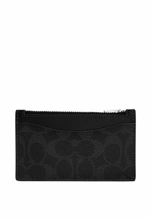 COACH ZIP  IN SIGNATURE - Futrola za posjetnice - black signature