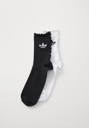 RUFFLE SOCK 2PACK - Zeķes - white/black