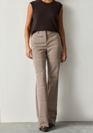 PONTE FLARED - Nadrágok - brown check