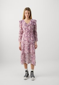VILA VIARIVA  FRILL DRESS - Day dress - misty rose