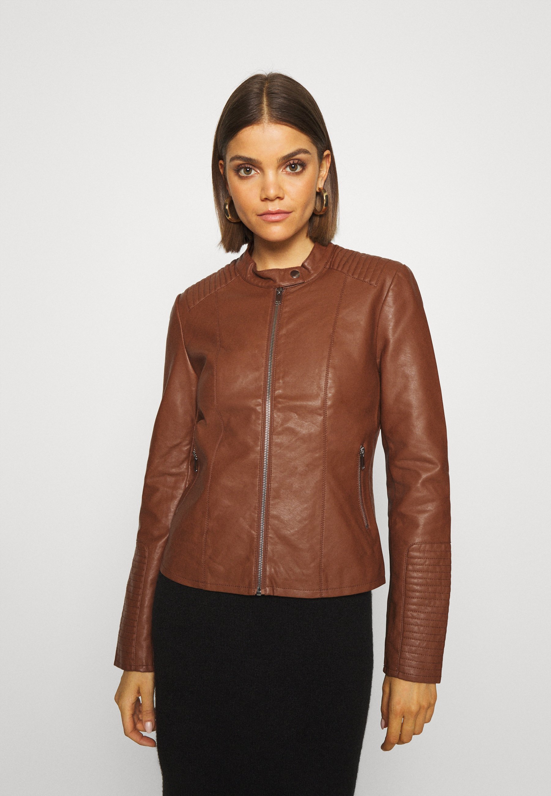 shell leather jacket