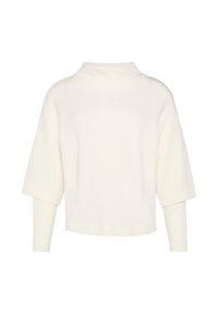 s.Oliver BLACK LABEL LOOSE AUS MIT ÜBERSCHNITTENEN SCHULTERN - Sweatshirt - ecru