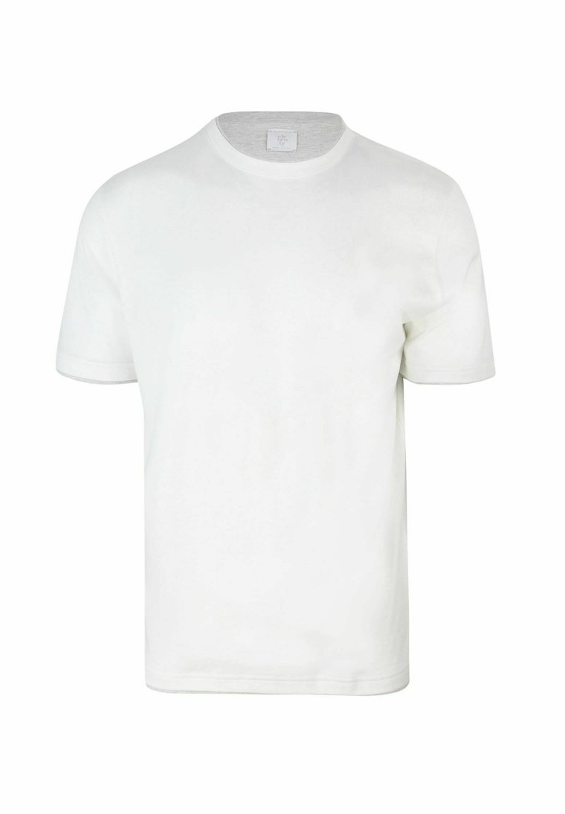 T-shirt bianco a maniche corte realizzato in morbido tessuto di cotone. Design a collo rotondo, con una vestibilità classica e senza motivi o accenti.
