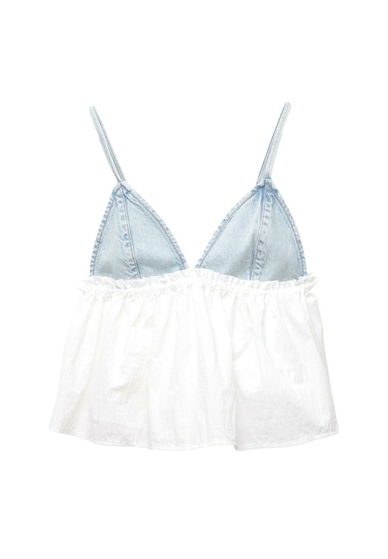 PULL&BEAR Top blauw denim/bluedenim