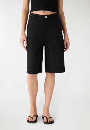JORTS - Shorts di jeans - nero
