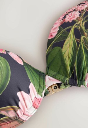 Next Haut de bikini - navy pink floral