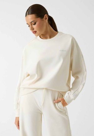 Guess, OCTAVIA CN SWEATSHIRT - Felpa - gwhite glam