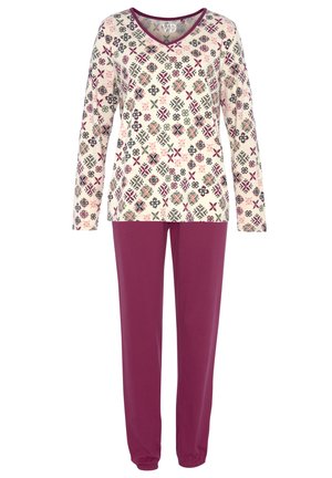 Pyjama set - burgundergemustert