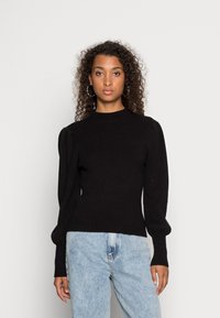 ONLY ONLKATIA HIGH NECK - Strickpullover - black