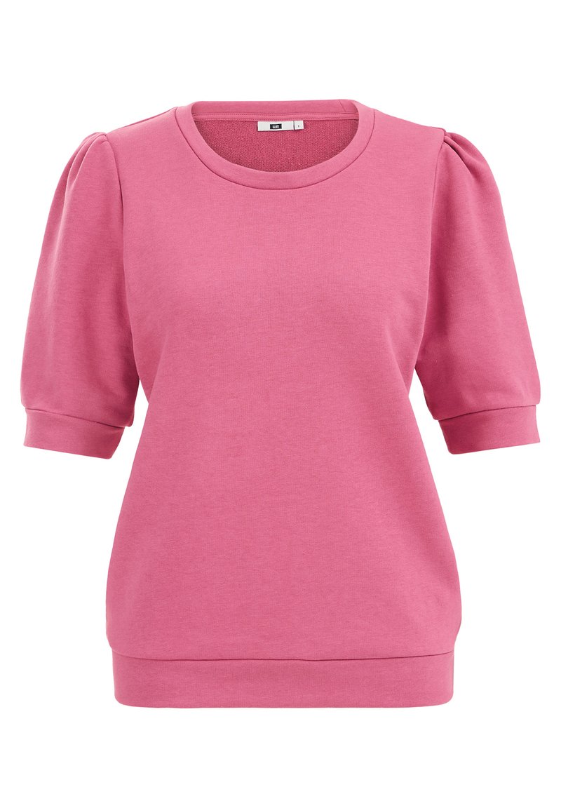 WE Fashion T-shirt basic donkerroze