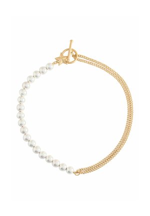 Necklace - silver tone gold tone