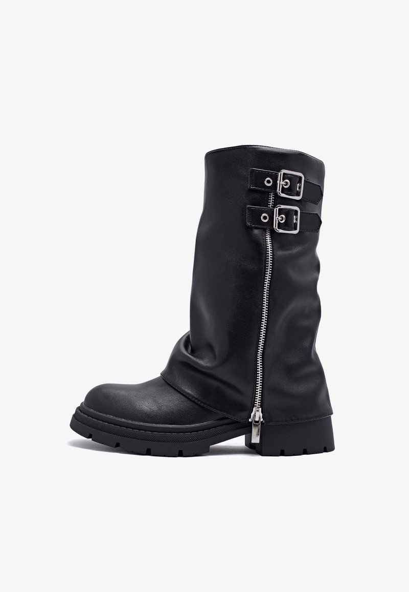 FALBALA TASHA - Bottines de cowboy / motard - black