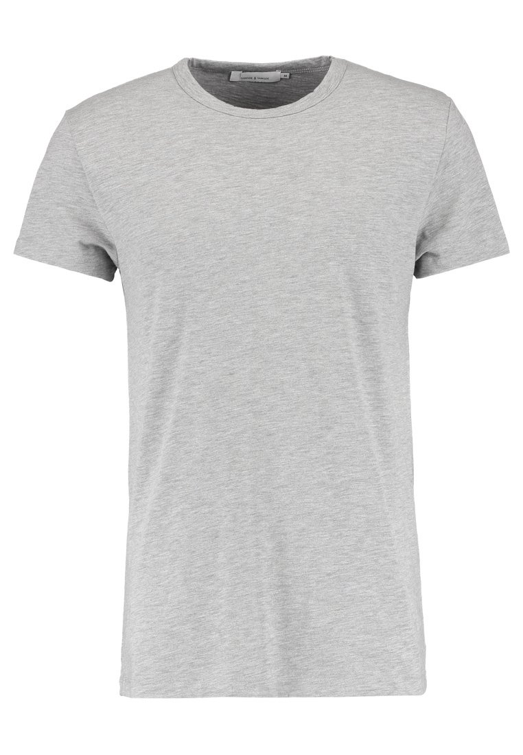 Samsøe Samsøe LASSEN T shirts grey melange Zalando.no Samsøe Samsøe KRONOS - T-shirts - light grey melange