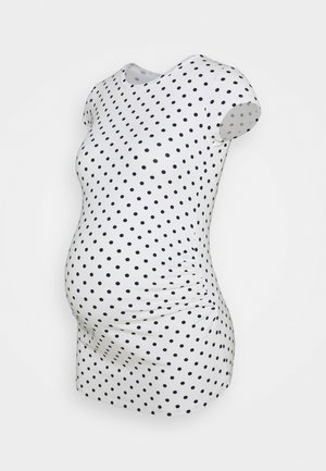 KATIA - T-shirt estampada - offwhite/navy blue