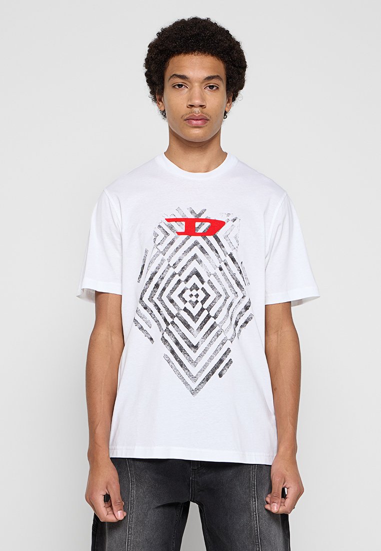 Diesel T-shirt print wit