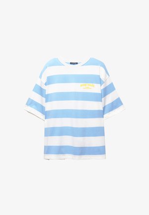 PULL&BEAR BRISE SALÉE STRIPED - Tričko s potlačou - white