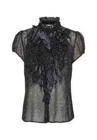 LILJASZ CRINKLE SS - Skjortebluser - black starsky