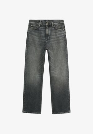 Massimo Dutti, HIGH-WAIST STRAIGHT-LEG JEANS - Jeans a sigaretta - grey