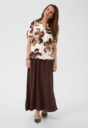 Bon'A Parte, BPFENELLA BLOUSE - Blouse - sea salt brown bigflower print