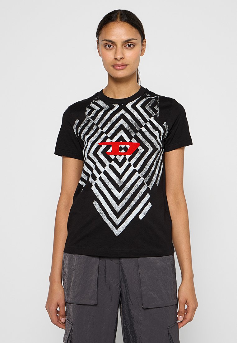 Diesel T-shirt print zwart Diesel T-shirt print zwart