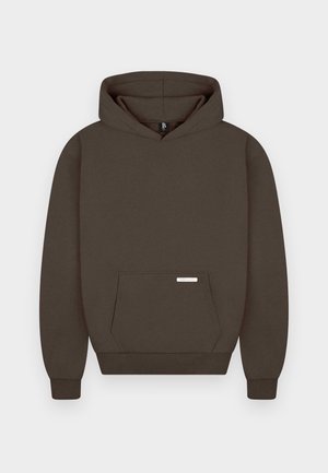 Dropsize, SUPER HEAVY BLANK  - Felpa con cappuccio - chocolatebrown