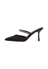 DÉCOLLETÉ STRASS - Mules à talons - ultrablack