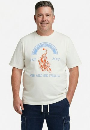 CHEST PRINT, SHORT SLEEVE, ROUND NECK - T-shirt print - off-white