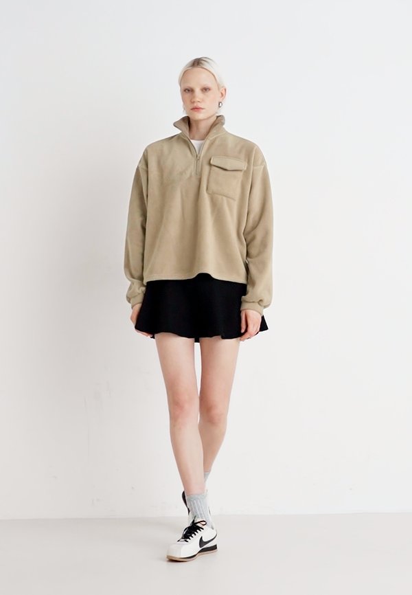 PCJERIANA HALF ZIP JACKET - Fleece jumper - beige4