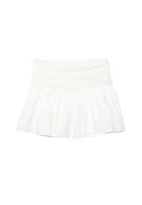 CHECK SMOCKED - sukňa v tvare A - white
